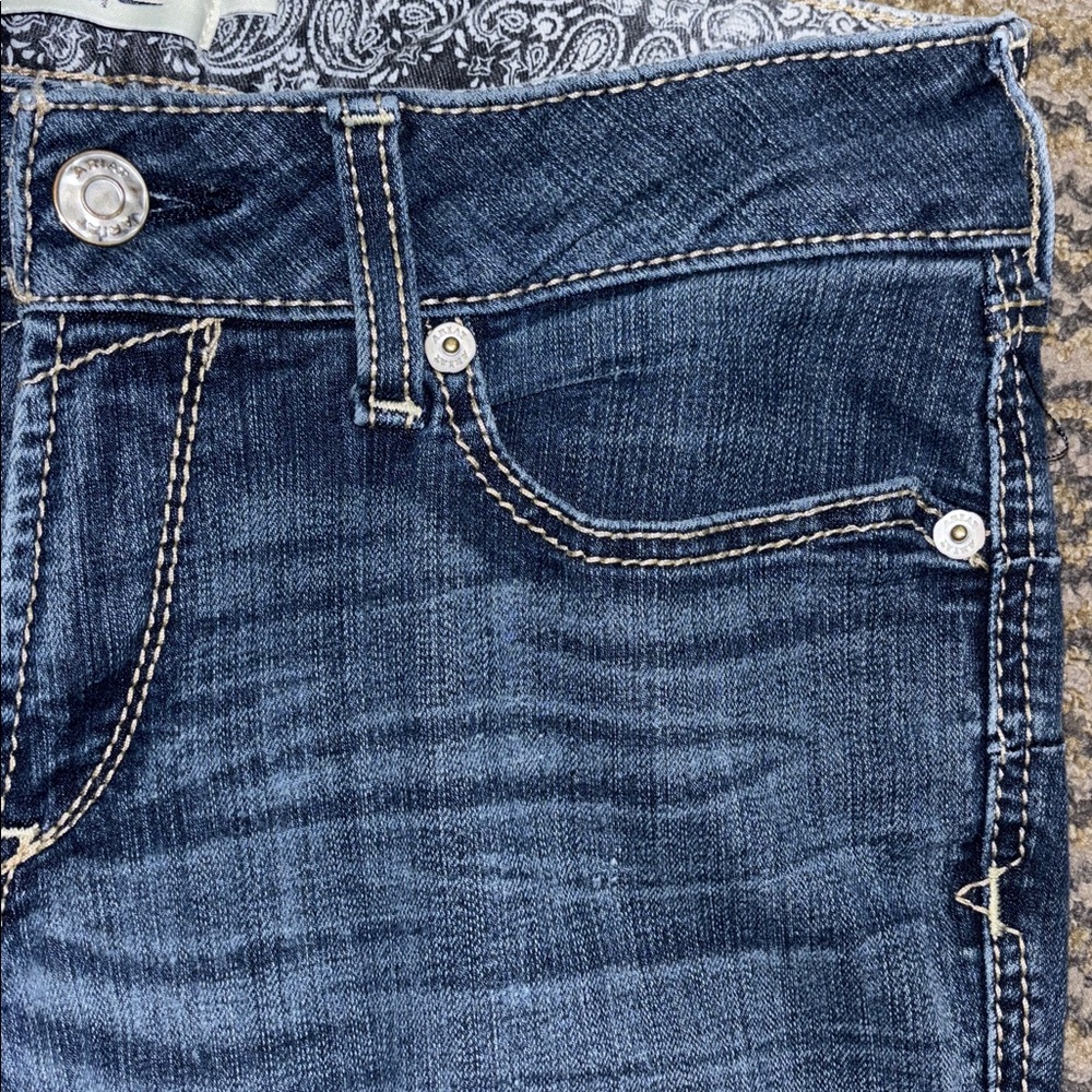 Ariat Women’s Size 30S REAL Denim Cotton Blend Stretch Bootcut Blue Jeans - Picture 5 of 12